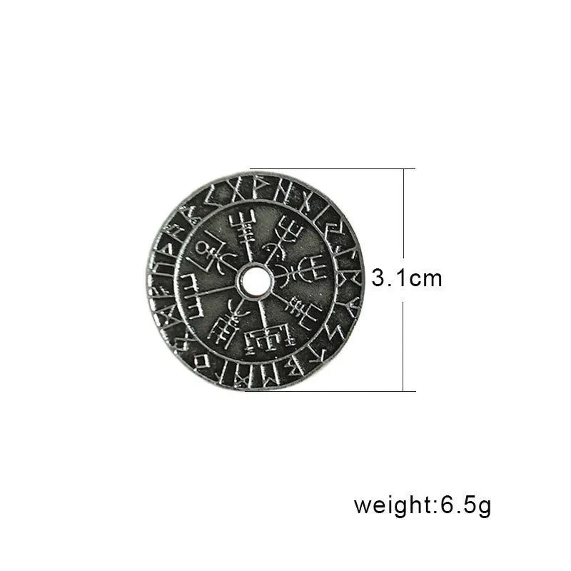 Nordic Viking Hollow Rune Pendant Adjustable Pendant Necklace Viking Ethnic Style Pendant