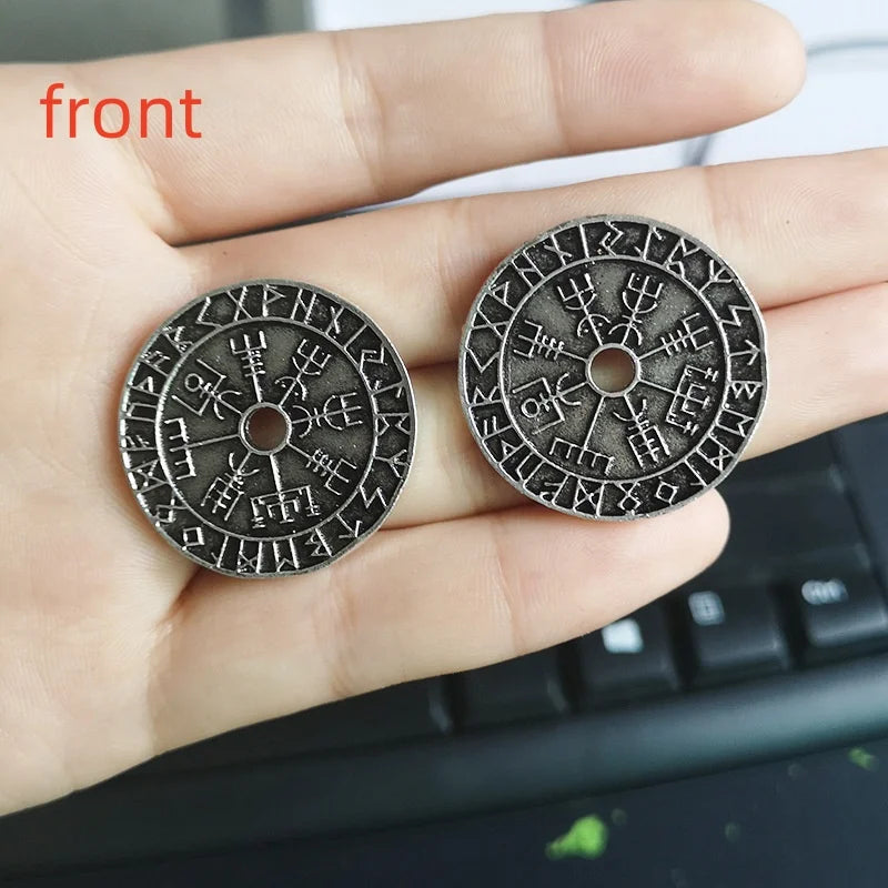 Nordic Viking Hollow Rune Pendant Adjustable Pendant Necklace Viking Ethnic Style Pendant